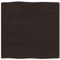 vidaXL Tischplatte, Holzplatte für Tisch Esstisch Couchtisch, Massivholzplatte Handgefertigt mit Baumkante, Ersatztischplatte, Dunkelbraun 60x60x(2-4) cm Massivholz Behandelt