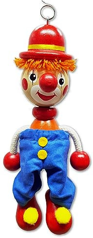 SeleXions Schwingfigur Clown mit Hose, ca. 16cm, Holz