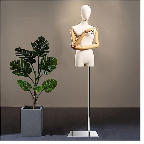 schneiderpuppe Schneiderpuppe Damenbüste Weiblich Schneiderbüste Schneiderpuppen, Höhenverstellbar Schaufensterpuppen Mit Abnehmbarem Kopf Und Kunststoff Arm Für Kleid Schmuck Display for Clothing Sho