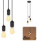 SSC-LUXon PARU Hängeleuchte 3-flammig Retro - Industrial Style Pendellampe inkl. Smart Home CCT LED Birnen Wifi App Steuerung