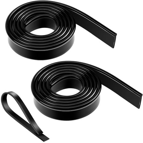 2 limpiacristales de silicona de 105 cm, de repuesto, recortables, de goma, de silicona, suave, se puede cortar, goma de repuesto para ventanas y cristales