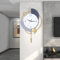 Wall Clocks for Living Room Decor Big Decorative Wall Clocks Battery Operated for Bedroom Kitchen Office Home Large Metal Wall Clock Silent Wall Clock Non Ticking,13 * 21.65 Inch