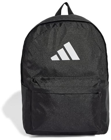 adidas Unisex Classic Three Stripes Backpack Back to School, Black/White, One Size