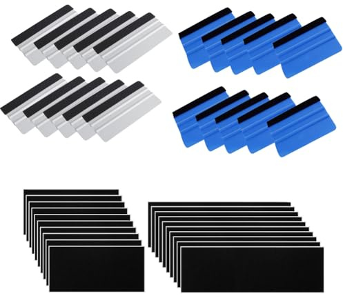 Begchy Confezione da 20 spatole in vinile 4/6 per bordi in feltro, raschietto per finestre