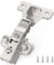 Furniware 2 Stück Eckanschlag Schrankscharniere, Öffnungswinkel 110° mit Hydraulisch Feder Perfekte Softclose Küchenschrank Scharniere, Topf-Bohrabstand 45mm, für Küchenschrank,Kleiderschrank