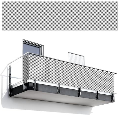 MuchoWow© Balkon Sichtschutz Einseitig Groß PVC Terrassen Garten Windschutz