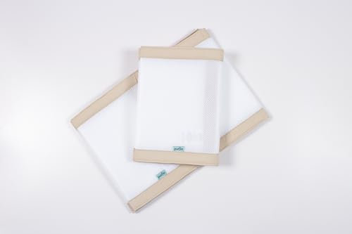 PurFlo Atmungsaktive Bettumrandung (2 Stück), sichere Alternative zu traditionellen Babybetten, maschinenwaschbares Netzgewebe und einfach zu installierende Klettbefestigungen, passend für