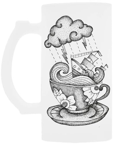 Udaytee Sturm Im Wasserglas Biertrinkbecher Aus Glas Mit Henkel