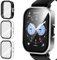 ivoler 3 Piezas Funda para Xiaomi Redmi Watch 5 Lite (No para Redmi Watch 5), Protección Completa Protector de Pantalla de Cristal Vidrio Templado Anti-arañazos Carcasa, 2 Transparente + 1 Negro
