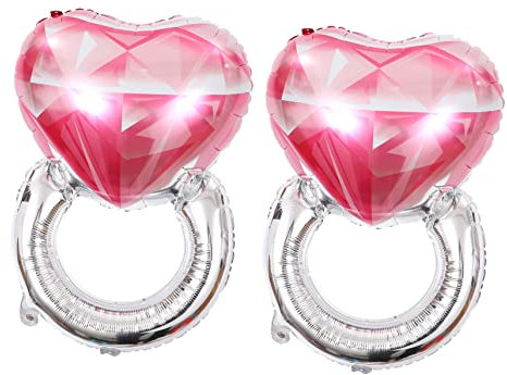 CHILDWEET 2stücke Herzförmige Folienballons Für Verlobung Hochzeit Und Valentinstag Dekoration Für Romantische Anlässe Fotorequisiten Und Feiern