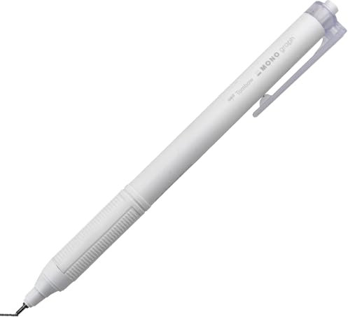 Tombow MONO graph Lite Kugelschreiber weiß Präzise Nadelspitze, Geschmeidiges Schreiben, Ergonomischer Griff [BC-MGLE2-04AL]
