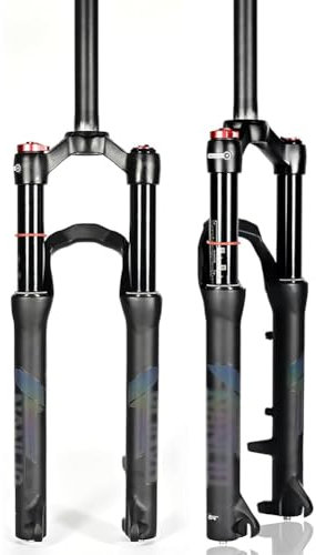 MegLob Forcella Ad Aria con Sospensione per Mountain Bike, Forcella Ad Aria con Sospensione MTB Professionale da 20/24 Pollici, Blocco Manuale,24in 120mm Travel