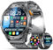 LIGE Montre Connectée Homme avec 1000mAh Batterie 1,75 AMOLED Écran/Appels/LED Lampe, 120+ Modes Sportifs, Calories/SpO2/Fréquence Cardiaque/Sommeil IP68 Étanche Smartwatch pour Android iOS 2025