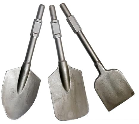 NJIEzhao Scalpello per Asfalto Piccone Elettrico Grande 65A con Testa della Pala allargata e Ispessita Piccone Elettrico 95(Flat Shovel)