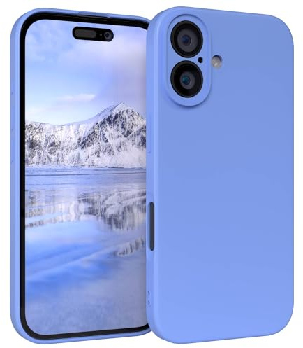EAZY CASE - Silikonhülle für iPhone 16 Hülle Silikon Case Blau weich stoßfeste Handyhülle Schutzhülle mit Kameraschutz Dünn Premium Schutz Cover TPU Phone Bumper in Ultramarin Matt