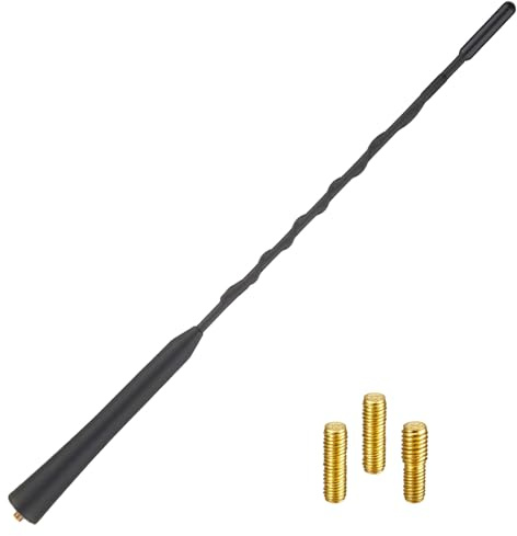 Universal Car Antenna Replacement, Automobile Aerial-Universal Automobile Radio Antenna, AM/FM/DAB Roof Car Radio Aerial Mast Screws M4 M5 M6 for vehicles including trucks, saloons (Black)