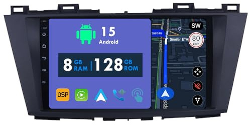 RoverOne 8G+128G CarPlay Stereo für Mazda 5 2011-2015 mit Android Auto Radio GPS Navi Bluetooth RDS WiFi Touchscreen Head Unit Multimedia Player