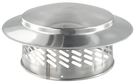 ZYNCUE 304 Edelstahl Schornsteinkappe für Regen- und Schmutzschutz, Schirmdesign für Dachrohr und Rauchabzug, 80mm/110mm/160mm/200mm
