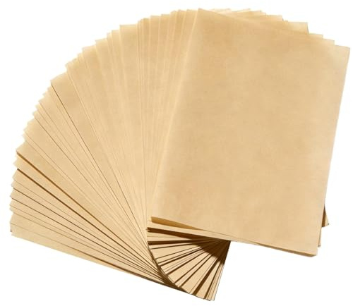 120 Stück Pergamentpapier zum Backen, Bio Backpapier ohne PFAS, 25 * 35cm Backpapier Zuschnitte zum Backen, Kochen, Grillen, Frittieren und Dämpfen