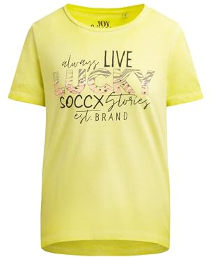 SOCCX Damen T-Shirt Rundhals mit Artwork