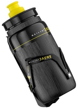 ELITE Trinkflaschen-Set + Flaschenhalter | FLY TEX Maillot Jaune + Custom Race X | Tour de France Limited Edition | Ultraleicht 51g | BPA-frei