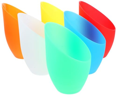 VALICLUD 6stücke Kleine Lampenschirme Öffnung Calla form Bunte Kunststoff Lampenabdeckung Ersatz Lampenschirm Retro Design Vielseitig Einsetzbar für Steh Tischlampen