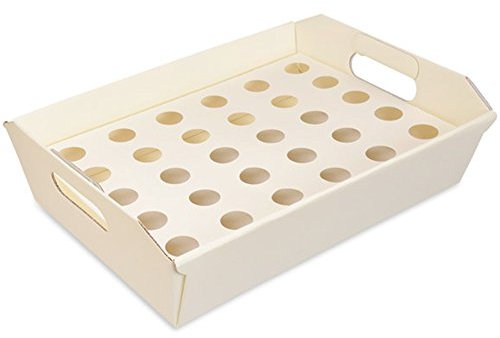 Club Green Vassoio Interno Avorio per CESTA 310X220X90(2PZ), Carta, 40 x 32.5 x 0.2 cm