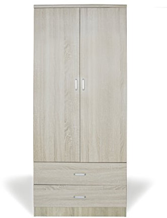 Trendyitalia 12992 Armadio 2 Ante Rovere, Legno, Beige, 80 x 52 x 190 cm