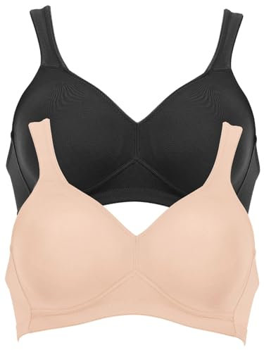 Anita 2er Sparpack BH ohne Bügel Twin 5493 Gr. 90E in 1xdesert 1xschwarz
