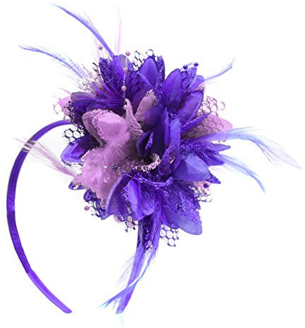 Caprilite Purple and Lilac Fascinator on Headband for Ascot Weddings