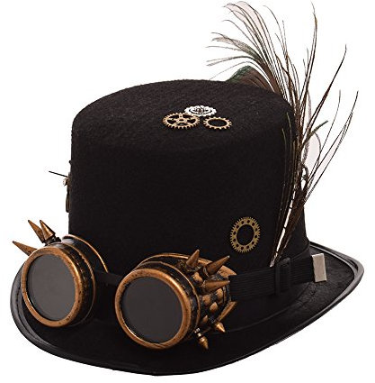 BLESSUME Steampunk Hut Unisex Fancy Dress (Farbe A, L)