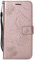 DENDICO Coque pour Galaxy A6 2018, Papillon Imprimé PU en Cuir Coque Magnétique Portefeuille TPU Étui Housse pour Samsung Galaxy A6 2018 - Or Rose