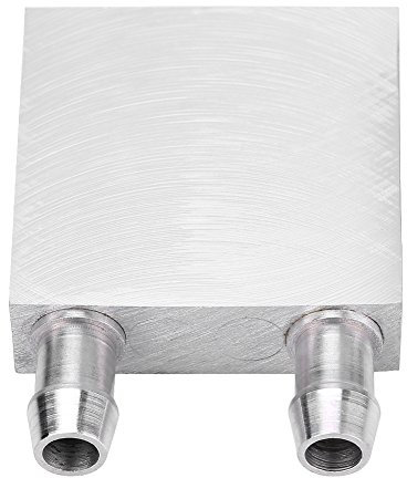 ASHATA Aluminium Wasserkühlblock, Computer CPU Kühler Wasserkühlblock Water Cooling Block,CPU Radiator Flüssigkeit Wasserkühler Kühlkörper Block für PC Wasserkühlung Silberig(40 * 40 * 12mm)