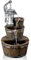 GEEZY Garden Water Feature – Pump Barrel Fountain with LED Lights – Mains Powered, Self-Contained, Indoor & Outdoor – Easy Setup, Cascading & Tranquil – Great for Garden, Home, Patio & Balcony Decor