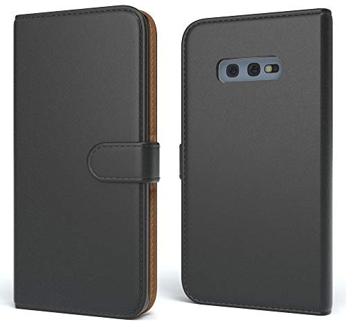EAZY CASE Tasche kompatibel mit Samsung Galaxy S10e Schutzhülle mit Standfunktion Klapphülle im Bookstyle, Handytasche Handyhülle Flip Cover mit Magnetverschluss und Kartenfach, Kunstleder, Schwarz