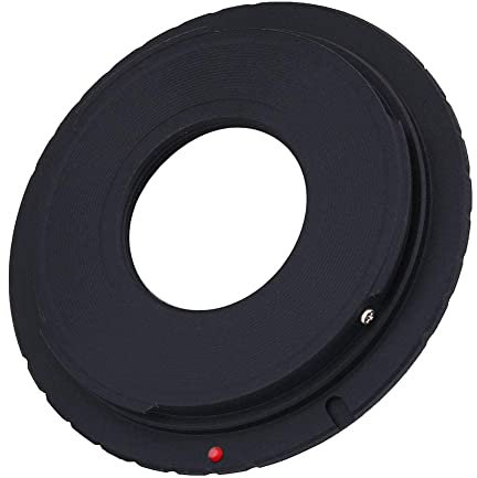 Oumij Adaptateur de Monture d'objectif Mise au Point Manuelle 1pc en Alliage d'aluminium Bague de Montage d'objectif pour vis de Montage C pour Appareils Photo Reflex Numériques Canon EOS EF Mount