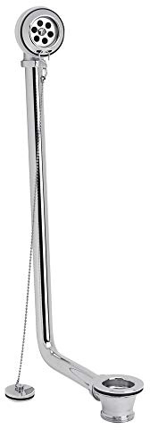 Milano Elizabeth Traditional Exposed Bath Waste and Plug and Ball Chain - Chrome