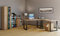 VCM Holz Schreibtisch Computertisch Arbeitstisch Büromöbel Eckschreibtisch Lona Tiefe 50 U Alu Schwarz 160x160x50, Sonoma-Eiche