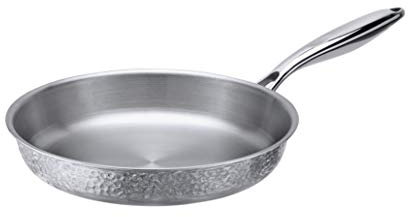 RESTO Universalpfanne 26 cm, Bratpfanne aus Edelstahl - Pfanne mit dreilagiger Basis, Energieeinsparung 25% - für alle Herdarten geeignet, auch Induktion, ofenfest