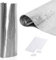 Radiator Heat Reflector Foil Insulation Roll 5M X 50CM - 24 x Self-Adhesive Double Sided Sticky Pads Energy Saving Radiator Cover Insulation Foil Film , Silver Foil (1 Roll)