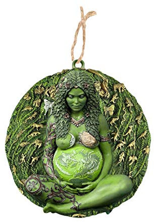 JINGLING Mutter Earth Gaia Göttin, Gaia Grüne Erde Mutter Natur Göttin Te Fiti Statue, Göttin Statue Ostern Dekoration Geschenk Garten Ornament