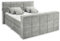 Stella Trading DENVER 6 Boxspringbett 180x200 mit Bettkasten, Schlamm - Bequemes Doppelbett mit 7-Zonen Federkern Matratze und Topper - 202 x 123 x 240 cm (B/H/T)