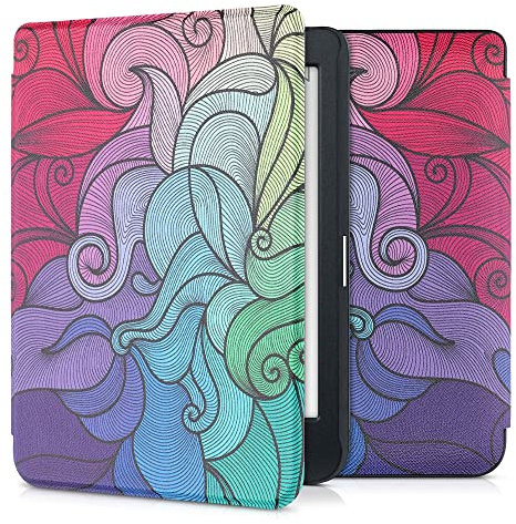 kwmobile Custodia eReader Compatibile con Kobo Nia Cover - eBook Reader Flip Case - fucsia/blu/verde - Gioco di Colore