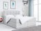 MKS MEBLE Boxspringbett 180x200 mit Bettkasten Grau Kunstleder, Bett mit Matratze H3 Topper, Polsterbett 180x200 mit Bettkasten Kopfteil, Boxspringbett mit Matratze H3, RICO Dunkelgrau Kunstleder