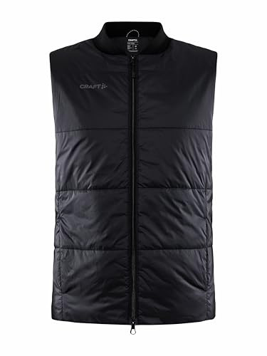 Craft Herren Core Light Padded Vest | Wärmende Laufweste mit Leichter Wattierung aus Recyceltem Polyester | Reißverschlusstaschen Weste