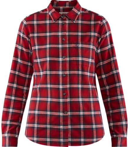 Fjällräven Damen Övik Flannel Hemd, Deep Red, XXL