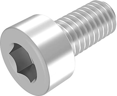SECCARO Vis cylindriques M4 x 8 mm inox V2A VA A2, DIN 912 / ISO 4762, six pans creux, filetage complet, 20 pièces