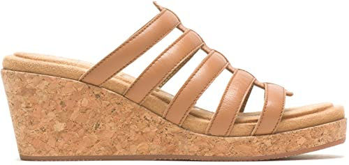 Hush Puppies Female Willow Slide, Tan, 4