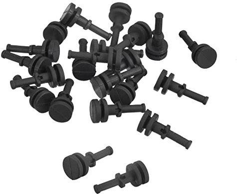 sourcing map 10 Stück Gehäuselüfter Befestigung Schrauben Silikon Reduziert Geräusche Vibrationen Befestigungsstift Niet 7.5mm x 17.7mm für PC Gehäuse Lüfter