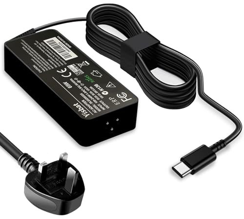 Lenovo Laptop Charger,65W USB C Charger for Lenovo ThinkPad T14 T15 T480 T480s T490 T490s T580 T590,Chromebook 100e 500e C330 C340 S340 100e 300e, Yoga C930 370 720 720s C630 730